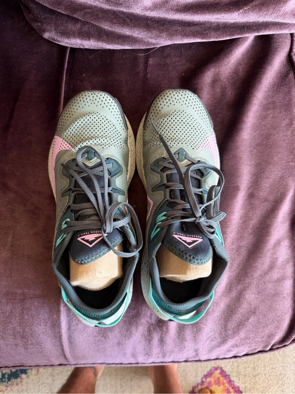 Nike Pegasus Trail Women’s Running Shoes in Gray, Pink & Teal
